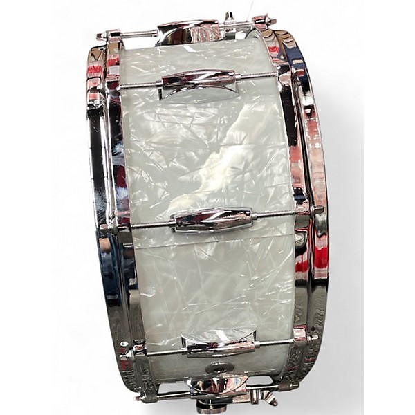 Used Gretsch Drums 6.5X14 USA Custom Maple Gum White Marine Pearl Drum