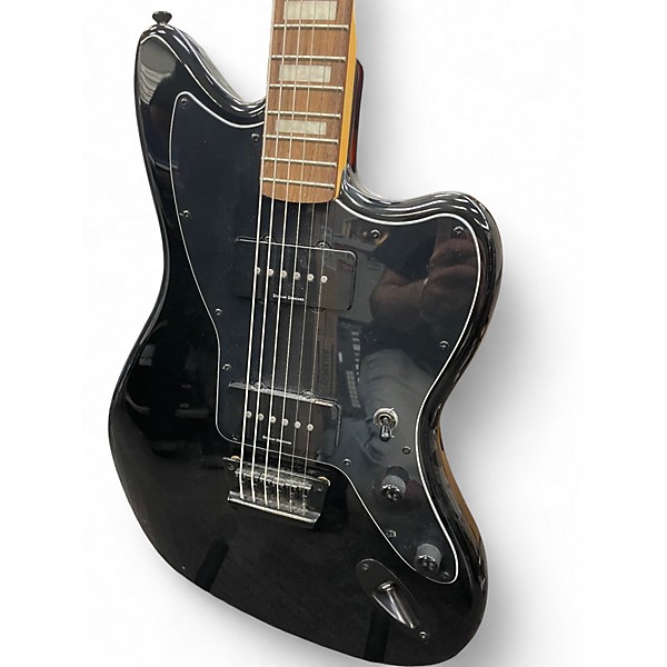 Used Squier Vintage Modified Baritone Jazzmaster Black Solid Body Electric Guitar