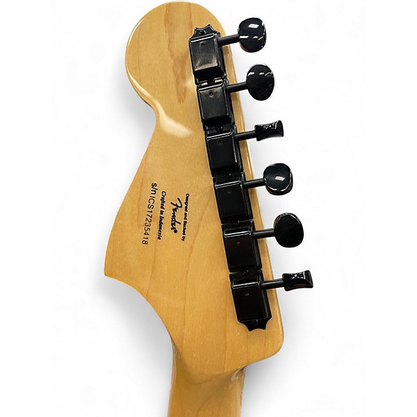 Used Squier Vintage Modified Baritone Jazzmaster Black Solid Body Electric Guitar