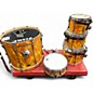 Used TAMA 5 Piece SUPERSTAR EFX ORANGE SATIN FLAME Drum Kit thumbnail