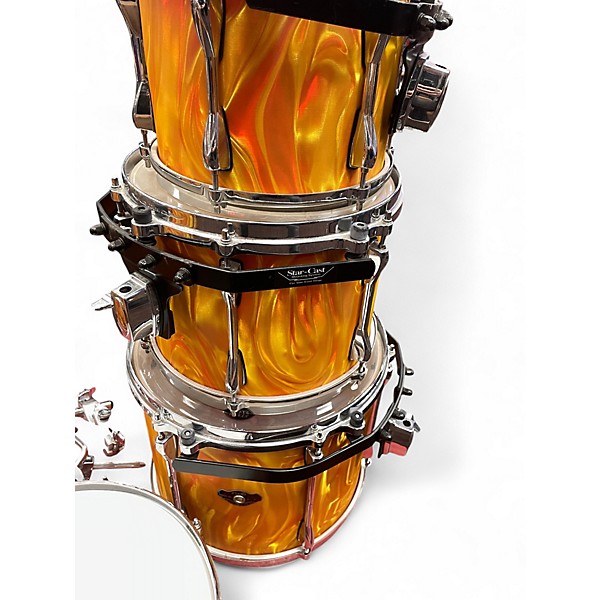 Used TAMA 5 Piece SUPERSTAR EFX ORANGE SATIN FLAME Drum Kit