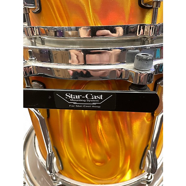 Used TAMA 5 Piece SUPERSTAR EFX ORANGE SATIN FLAME Drum Kit