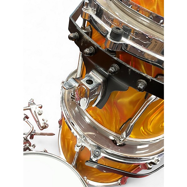 Used TAMA 5 Piece SUPERSTAR EFX ORANGE SATIN FLAME Drum Kit