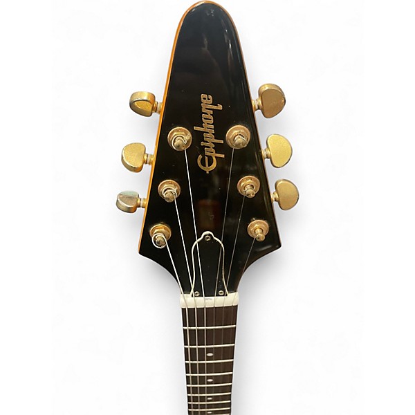 Used 2008 Epiphone 1958 Korina Flying V Antique Natural Solid Body Electric Guitar