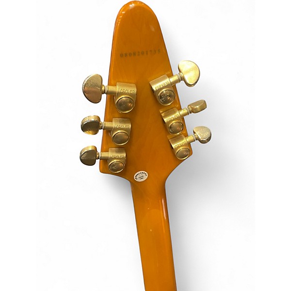 Used 2008 Epiphone 1958 Korina Flying V Antique Natural Solid Body Electric Guitar