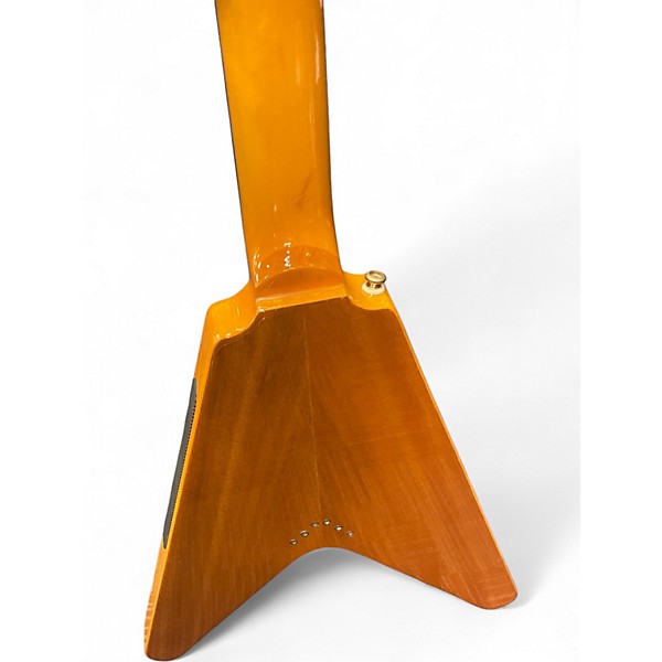 Used 2008 Epiphone 1958 Korina Flying V Antique Natural Solid Body Electric Guitar