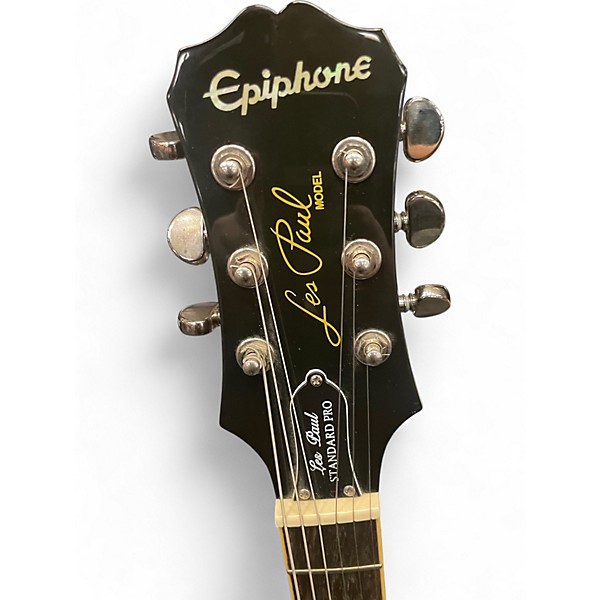 Used 2015 Epiphone Les Paul Standard Pro 2 Color Sunburst Solid Body Electric Guitar