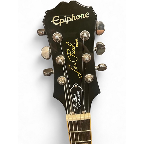 Used 2015 Epiphone Les Paul Standard Pro 2 Color Sunburst Solid Body Electric Guitar