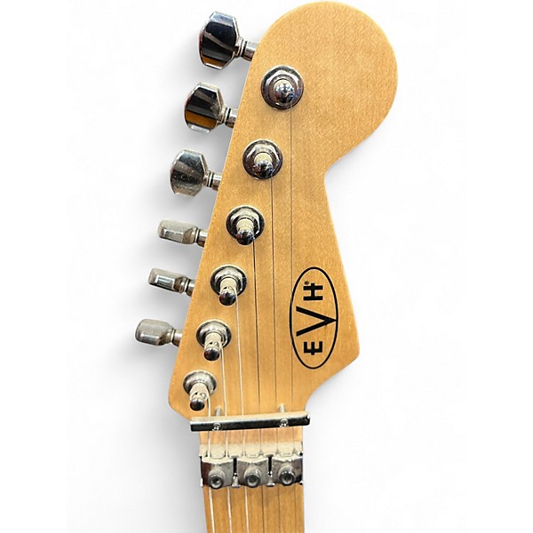 Used EVH Striped Series Yellow and Black Solid Body Electric Guitar