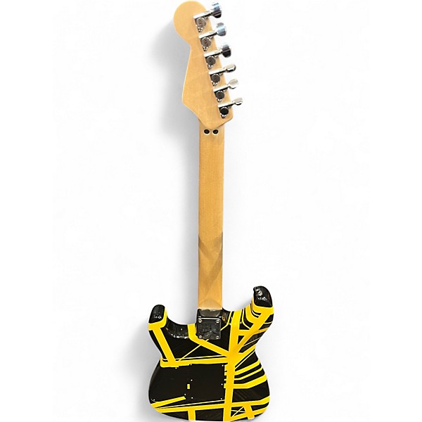 Used EVH Striped Series Yellow and Black Solid Body Electric Guitar
