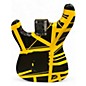 Used EVH Striped Series Yellow and Black Solid Body Electric Guitar