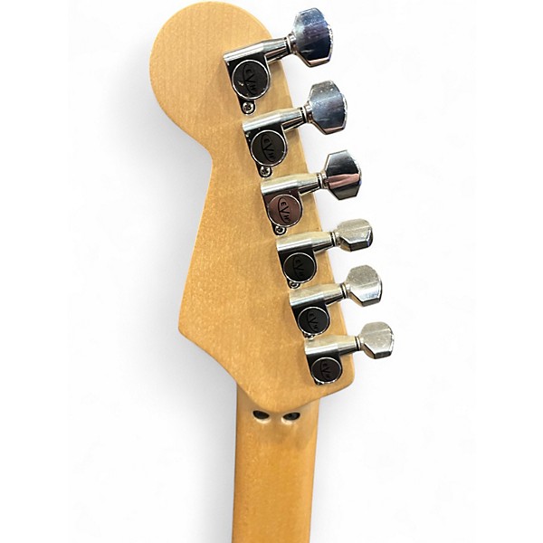 Used EVH Striped Series Yellow and Black Solid Body Electric Guitar