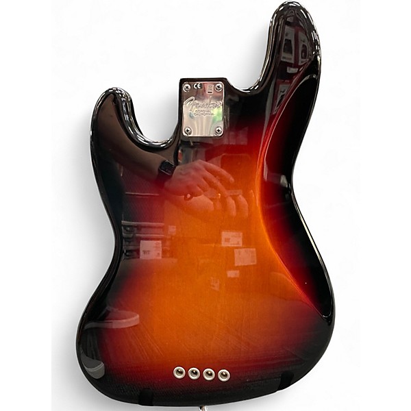 Used 2016 Fender American Standard Jazz Bass 3 Tone Sunburst Electric Bass Guitar