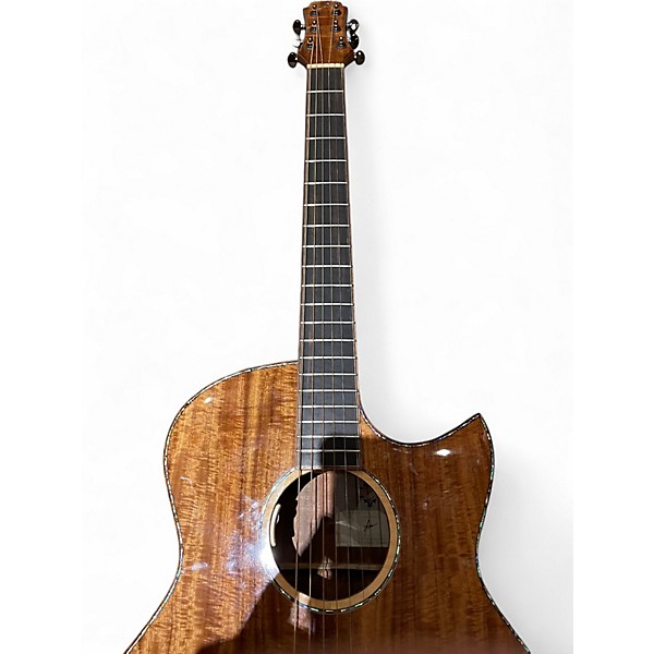 Used Maestro Guitars RAFFLES KOA Natural Acoustic Electric Guitar