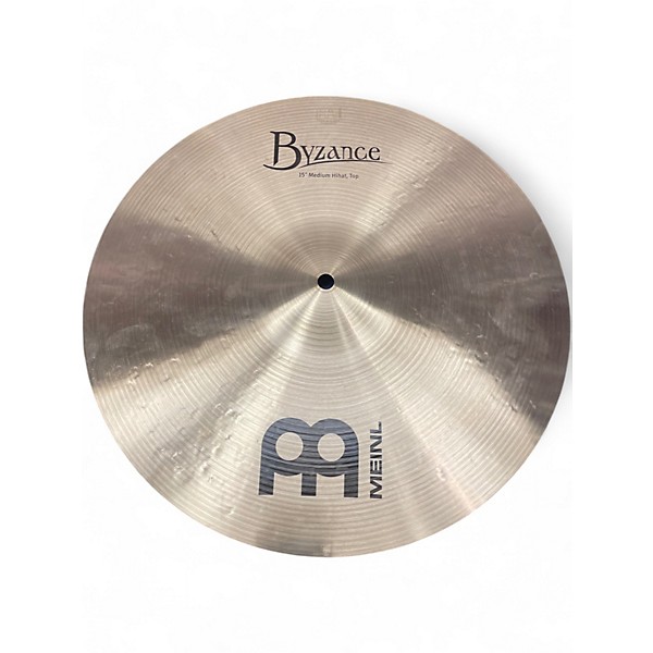 Used MEINL 15in Byzane Medium hi hat Cymbal