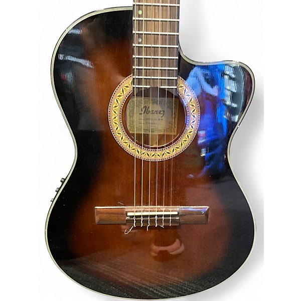 Used Ibanez GA35TCE BROWN BURST Classical Acoustic Electric Guitar