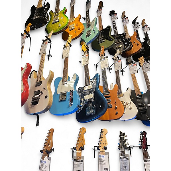 Used 2023 Fender LEFT HANDED MOD SHOP JAGUAR Sonic Blue Solid Body Electric Guitar