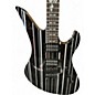 Used Schecter Guitar Research syn standard Black and White Solid Body Electric Guitar