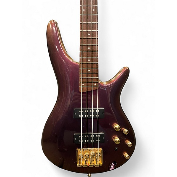 Used Ibanez SR300EDX Rose Gold Chameleon Electric Bass Guitar