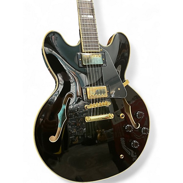 Used Epiphone Sheraton II Plus Ebony Hollow Body Electric Guitar