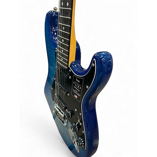 Used Fender American Ultra Stratocaster Ebony Fingerboard LTD EditioN DENIM Solid Body Electric Guitar