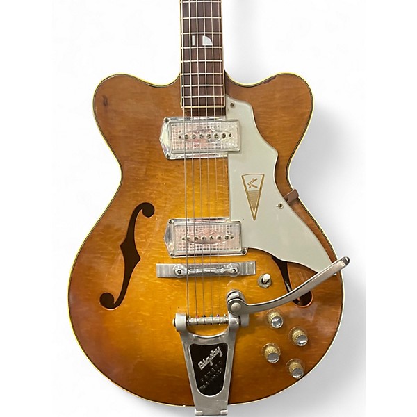 Vintage 1960s Kay Jazz II Natural Hollow Body Electric Guitar