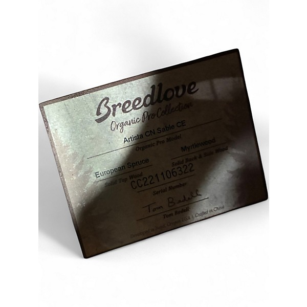 Used Breedlove Organic Artista Pro CE Spruce-Myrtlewood Concert Sable Acoustic Electric Guitar