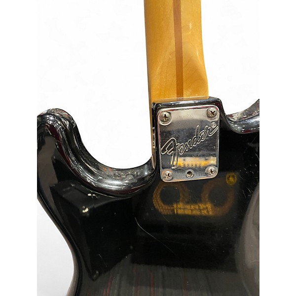 Vintage 1987 Fender American Standard Stratocaster Black Solid Body Electric Guitar