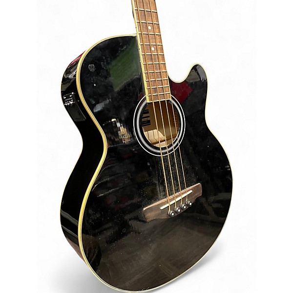 Used Ibanez AEB5E Black Acoustic Bass Guitar