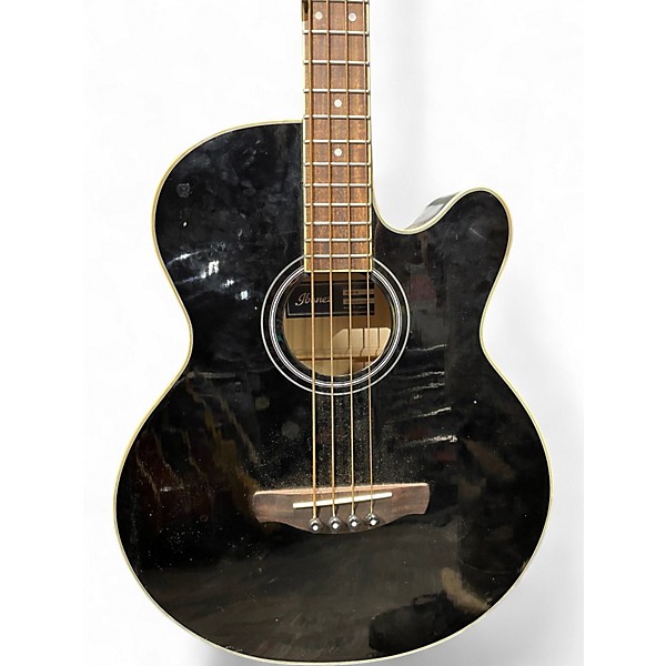Used Ibanez AEB5E Black Acoustic Bass Guitar