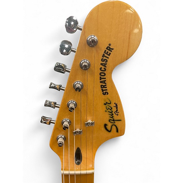 Used Squier Vintage Modified 70s Stratocaster Black Solid Body Electric Guitar