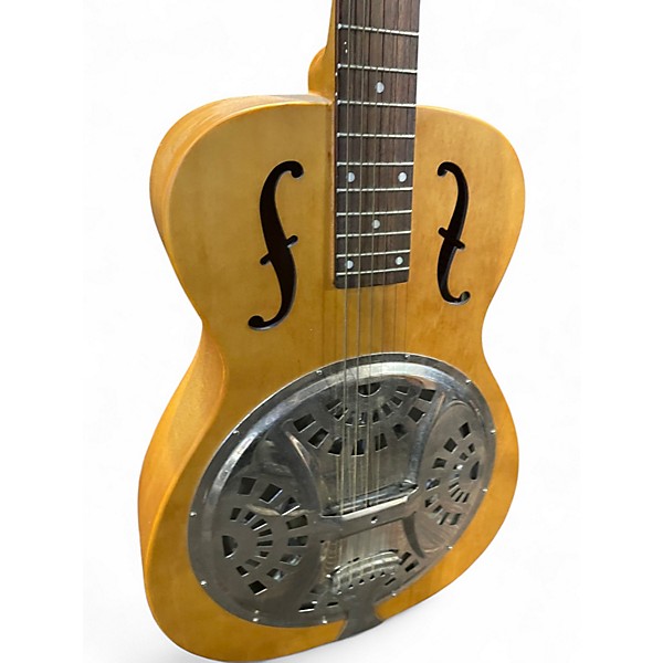 Used Dobro Hound Dog Round Neck Natural Resonator Guitar