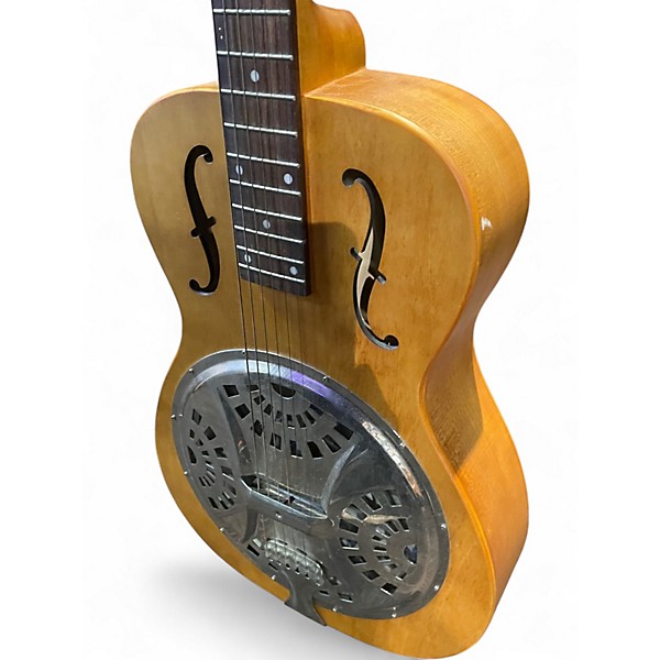 Used Dobro Hound Dog Round Neck Natural Resonator Guitar