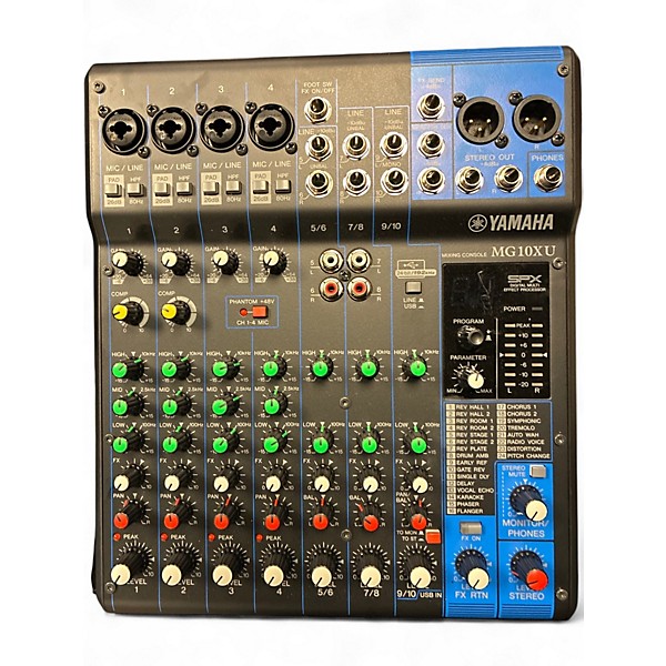 Used Yamaha MG10XU 10 Channel Mixer with Effects Unpowered Mixer