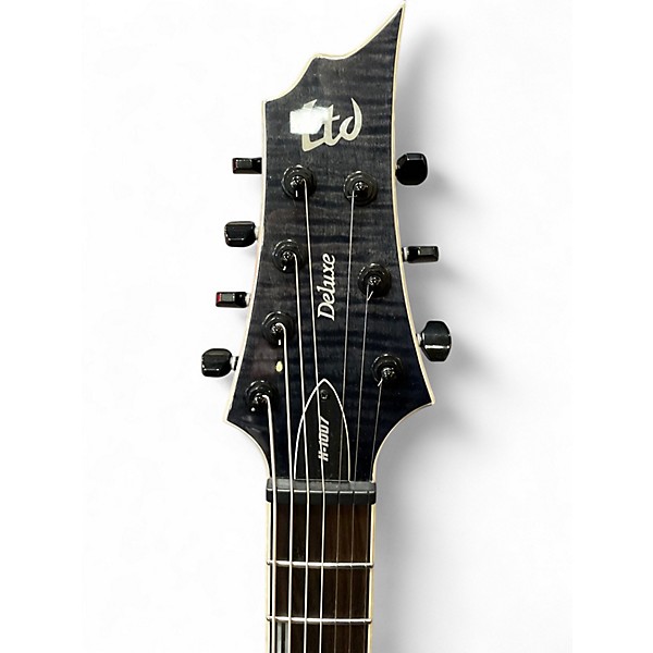 Used ESP LTD H-1007 Trans Charcoal Solid Body Electric Guitar