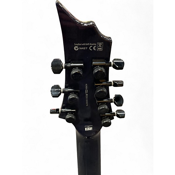 Used ESP LTD H-1007 Trans Charcoal Solid Body Electric Guitar