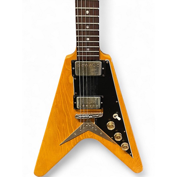 Vintage 1977 Ibanez 2387 Super 70s V Natural Solid Body Electric Guitar