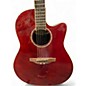 Used Ovation CC24 Celebrity Red Acoustic Electric Guitar