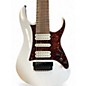 Used Ibanez TAM10 Tosin Abasi Signature 8 String White Solid Body Electric Guitar
