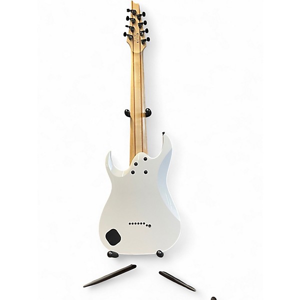 Used Ibanez TAM10 Tosin Abasi Signature 8 String White Solid Body Electric Guitar