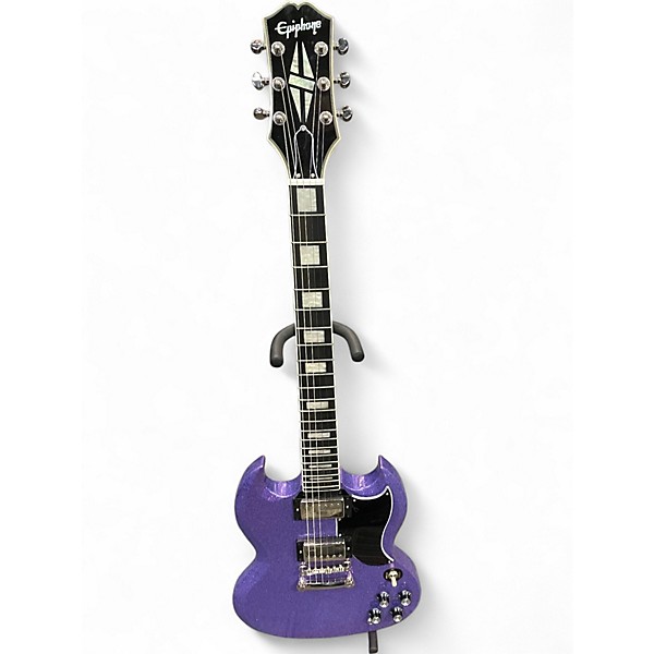 Used Epiphone sg custom puprple sparkle Solid Body Electric Guitar