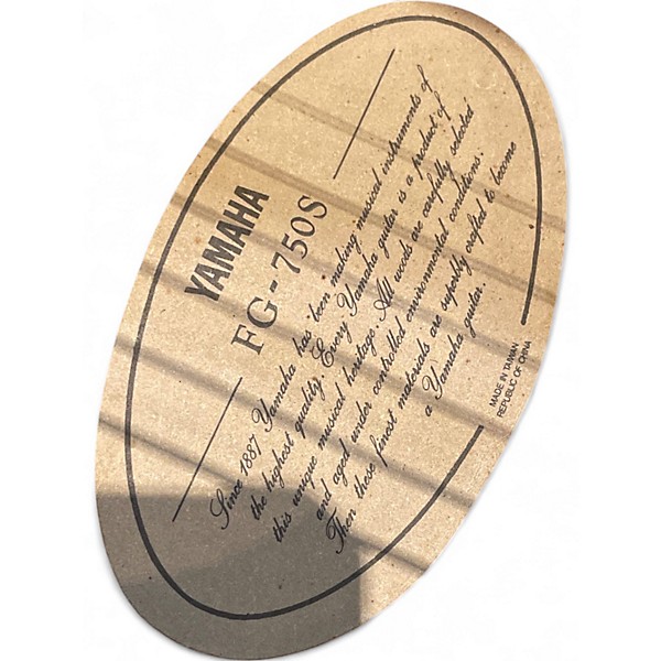 Used Yamaha FG750S Natural Acoustic Guitar