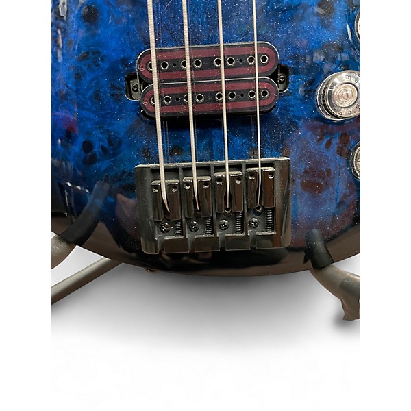 Used Schecter Omen Elite Blue Sunburst Electric Bass Guitar