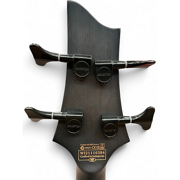 Used Schecter Omen Elite Blue Sunburst Electric Bass Guitar