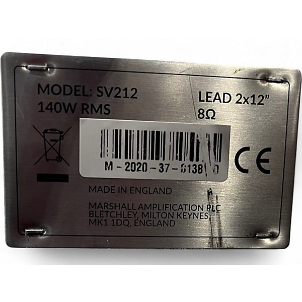 Used Marshall SV212 140W 2X12 Guitar Cabinet