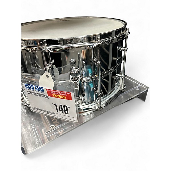 Used Ludwig 14X8 Supralite Snare Chrome Silver Drum