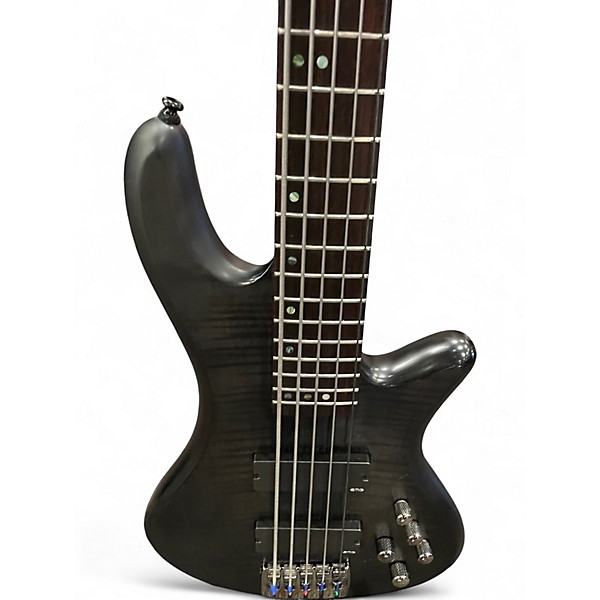 Used Schecter Guitar Research Stiletto Studio 5 String black Electric Bass Guitar