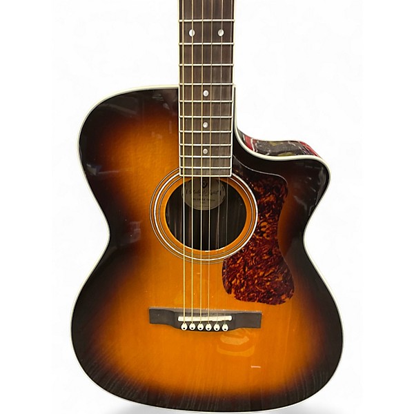 Used Guild OM260CE Sunburst Acoustic Electric Guitar