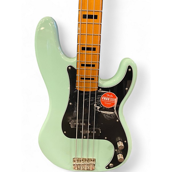 Used Squier Classic Vibe 1970S Precision Bass Surf Green Electric Bass Guitar