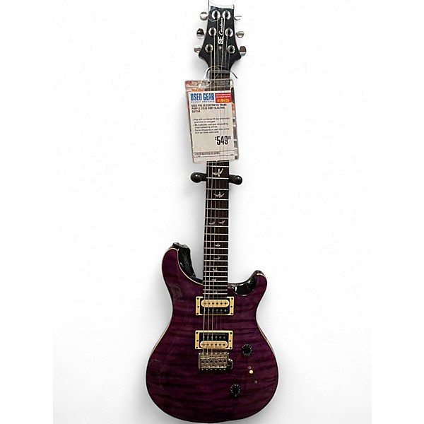 Used PRS SE Custom 24 Trans Purple Solid Body Electric Guitar